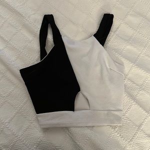 Black and white crop top